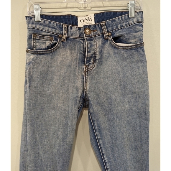 One by One Teaspoon Yardbirds Mid Rise Skinny Leg Extra Long Length Size 26 - Picture 2 of 8